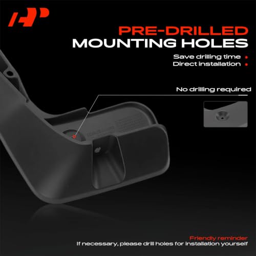 Image of A-Premium Set of 4PCS Mud Flaps Splash Guards Mudflaps Mudguards with Hardware Kits Compatible with Honda Accord 2023-2024, Front & Rear (Driver and Passenger Side) | for Honda Accord 2023-2024, No Drilling Required Mud Guards with Hardware Accessories, Set of 4 Front and Rear