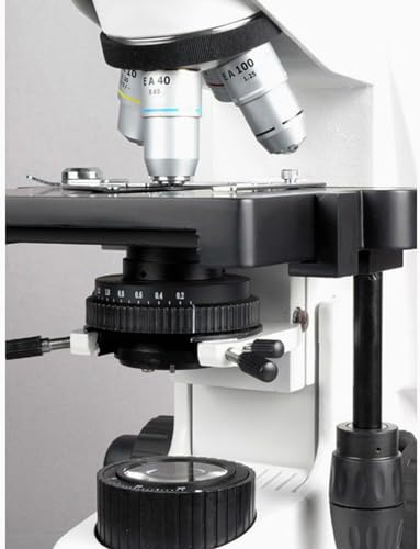 Image of AmScope T690B-PL Trinocular Compound Microscope, 40X-2000X Magnification, WH10x and WH20x Super-Widefield Eyepieces, Infinity Plan Achromatic Objectives, Brightfield, Kohler Condenser, Double-Layer Mechanical Stage