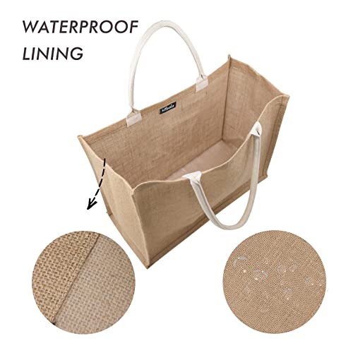 Image of Hibala Woven Large Beach Bag Straw Beach Tote Handmade Weaving Shoulder Tassel Bag Handbag