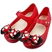 iFANS Girls Sweet Dot Bow Princess Sandals Shoes Mary Jane Flats for Toddler/Little Kid Red