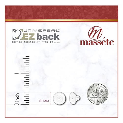 Universal EZback Earring Backs Soft Clear Silicone and 10k White Gold Medium 2 Pairs by UNIVERSAL EZ BACK - Used condition - Image 2