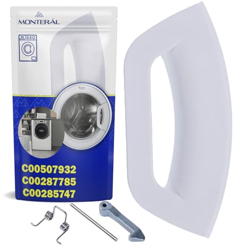 COMPATIBILITÀ - Maniglia per oblò lavatrice ha codice originale C00507932 C00285747 C00287785 C00305874 per Indesit per Ariston per Hotpoint, 488000507932 482000023243 482000088470 per Bauknecht per Ignis per Indesit per Philips per Whirlpool