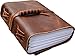 Antique Dark Brown Crazy-Horse Leather Journal (Handmade) - Leather Cord Coptic Bound and leather tie closure -SPECIAL OFFER NOW + 10% OFF!