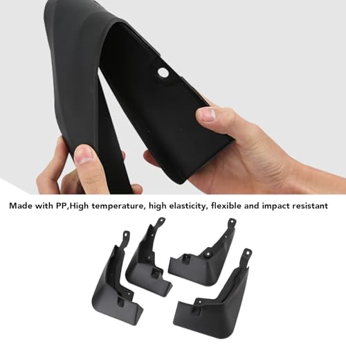 Image of Mud Flaps, Universal Mud Flaps Set for Car, 4PCS Car Mud Flaps Front Rear Left Right Splash Proof Effective Splash Guards for Cars, SUVs, Automotive Exterior Accessories