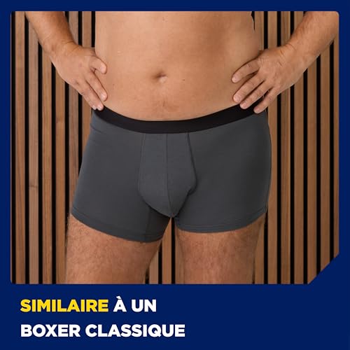 Tena Men Schutzboxer, waschbar und wiederverwendbar, entwickelt für Tropfen und leichten Urinausfluss, saugfähige Boxershorts für Herren… – Ansicht 2