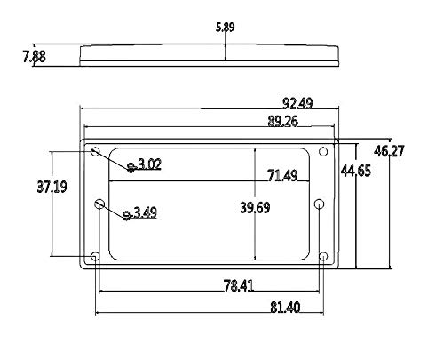 image for Guyker Flat Metal Humbucker Pickup Mounting Ring Set - Bridge Neck Pic