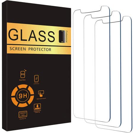 Glass Screen Protector [3 Pack] For iPhone 13, Pro Max Display Tempered Glass, Sensor Protection, Dynamic Island Compatible, Case Friendly [9H Hardness] - HD