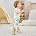 Baby Pajamas with Feetie Baby Cotton Overalls Loose-Fit Pants with Feet for Infant Baby Boys Girls 3M Easter Day Rabbit Carrots Floral Watercolor Eggs