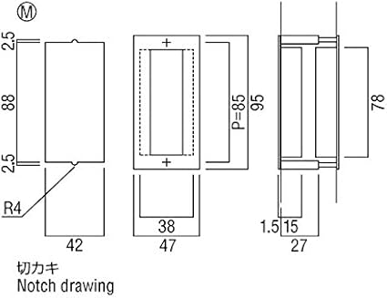 ユニオン 掘込タイプ ミニックハンドル 掘込引手 Th 00 2 M 95 47 ドア用金物 Amazon