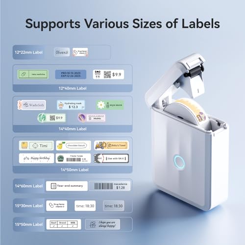 NIIMBOT D110 Bluetooth Label Maker Machine with 1Tape for Home Use, White $7.99 AC + 50% Off Code P2H4N16Y - image 7