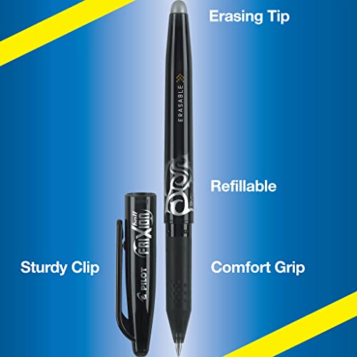 Pilot Frixion Ball Erasable & Refillable Gel Ink Stick Pens, Fine Point, Black Ink, 2-Pack (31553) #TOP4