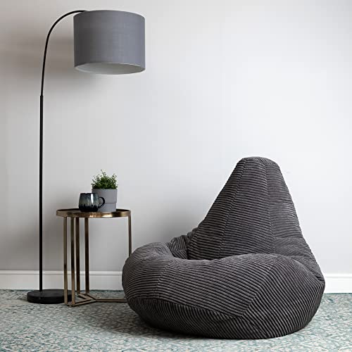 icon Dalton Cord Recliner Bean Bag Chair and Footstool, Charcoal Grey, Large Lounge Chair Gaming Bean Bags for Adult with Filling Included, Jumbo Cord Adults Beanbag, Boho Decor Living Room Furniture icon Dalton Cord Recliner Bean Bag Chair and Footstool, Charcoal Grey, Large Lounge Chair Gaming Bean Bags for Adult with Filling Included, Jumbo Cord Adults Beanbag, Boho Decor Living Room Furniture