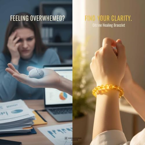 Image of Citrine Bracelet Yellow | Certified & Energized Crystal Bracelet for Wealth, Prosperity & Financial Luck | 8mm Natural Gemstone Beads | Reiki Healing Bracelet for Men, Women, Boys & Girls (Pack of 1)
