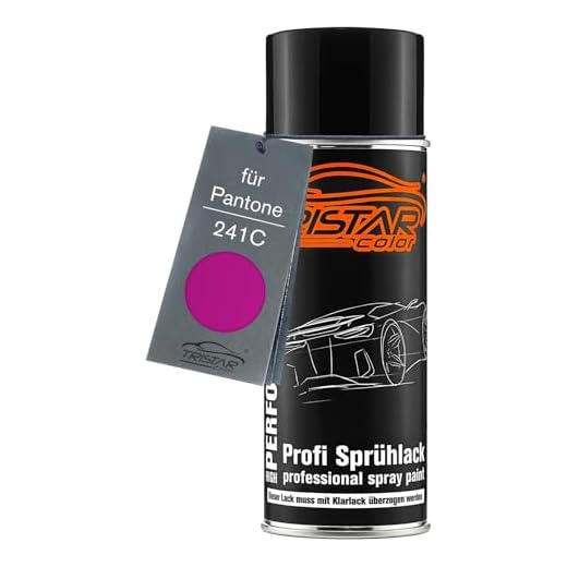 TRISTARcolor Autolack Spraydose für Pantone (PMS) 00241C 241C Pink Basislack Sprühdose 400ml