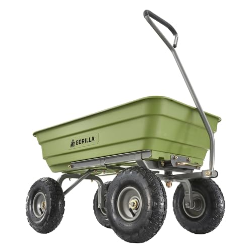 Gorilla Carts GOR4G-COM Green Dump Cart