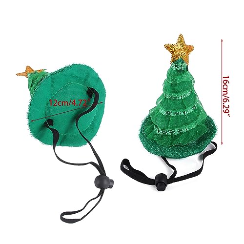 Sombrero disfráz árbol de Navidad para perros y gatos miniatura 3