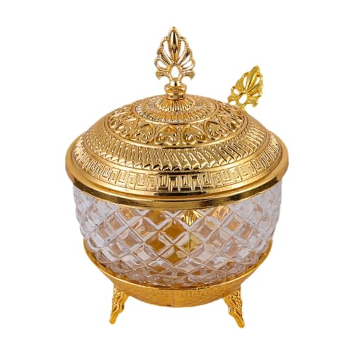 rockible Azucarero con Tapa, Tarro para Condimentos con Cuchara, Tarro Decorativo Retro Europeo, Bote para Azúcar para, Fiestas de Inauguración de La C
