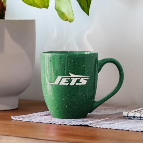 Image of Rico Industries NFL Football 16 oz Team Color Laser Engraved Speckled Ceramic Coffee Mug