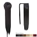 26" Long Ponytail Hair Extension One Piece Hairpiece Synthetic Binding Pony Tail Clip in Hair Extensions for Girl Lady Woman (26inch Wrap Around Ponytail Straight 1B# Black Color)