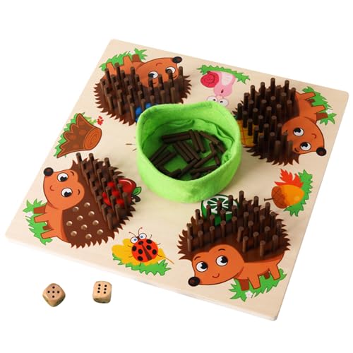Jeu de bâton de hérisson en bois idéal pour les activités calmes du mercredi après-midi