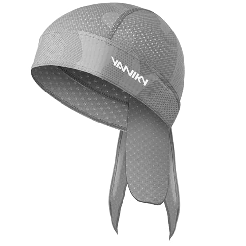 YANIKY Bandana para Hombre y Mujer MTB,Parte Inferior Elástica,Pañuelo de Cabeza Transpirable con Protección UV para Ciclismo, Montañismo y Moto