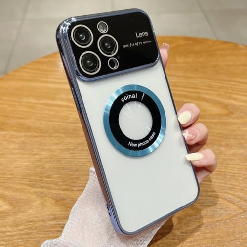 Protection en verre d'objectif iPhone 13 coque transparente antichoc bleu clair LVTFCO
