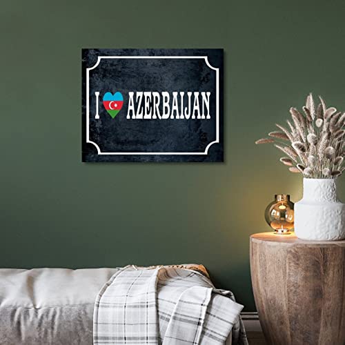 Tableau Azerbaïdjan encadré Yelolyio habiller un mur blanc vide