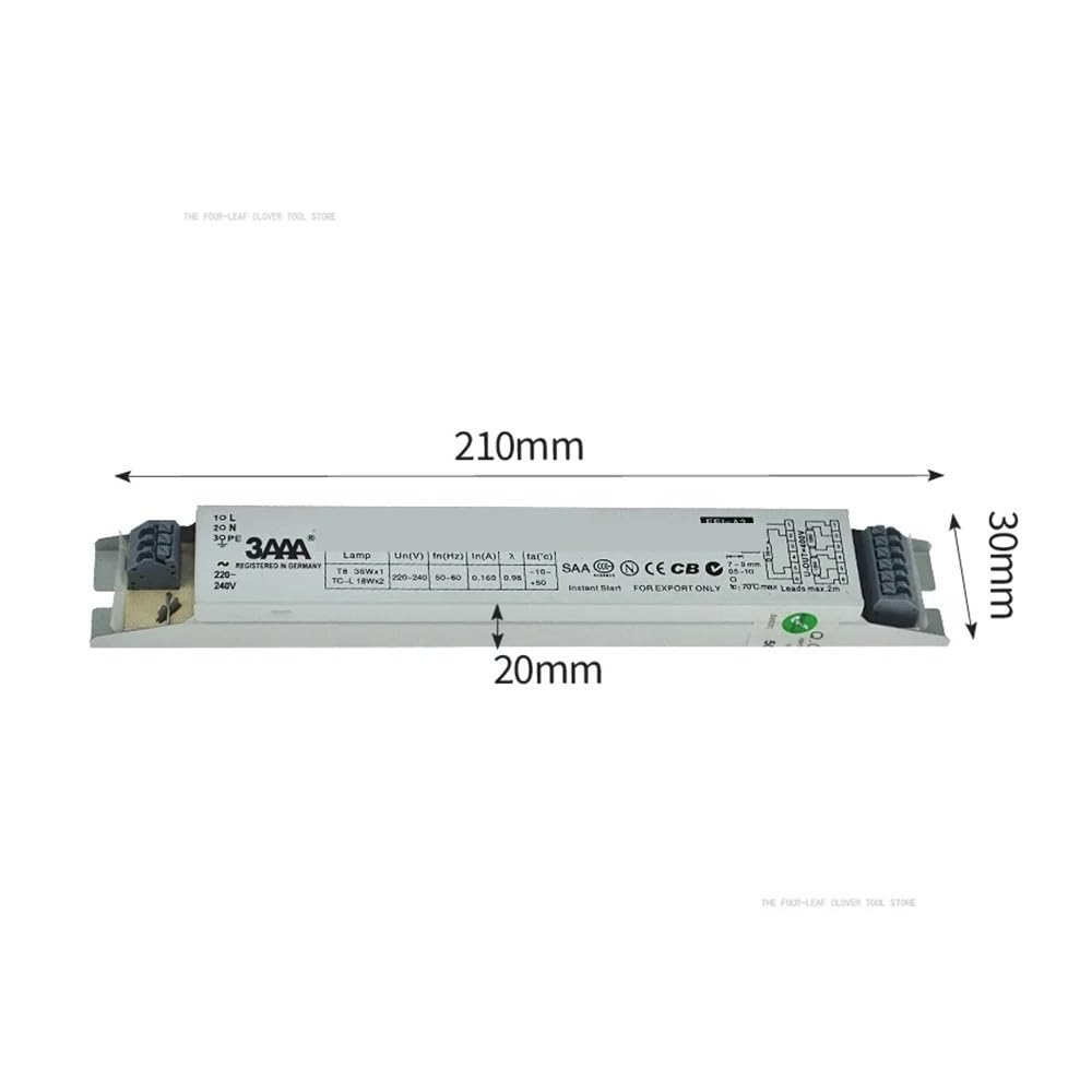 3AAA YZ-136EAA YZ-236EAA YZ-336EAA T8/TC-L 220V 1 * 36W 3 * 36W T8 Alimentatore elettronico for Lampada Fluorescente T8 pubblicità Light Box(YZ-136EAA)