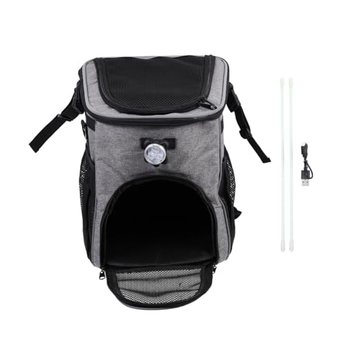 GRIRIW Mountain Bike Pet Carry Pouch Dog Carrier Bag Made of Suitable for Small Dogs Grey