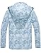 Wantdo Damen Berg Wandern Jacke Outdoor Windproof Skijacke wasserdichte Windbreaker Jacke Kapuzen Warm Gefüttert Mantel Hellblau M