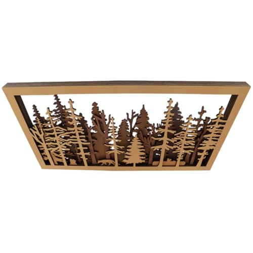 Cadre photo 3D décor de forêt SWOOMEY pour mur de salon et jardin d'hiver