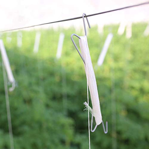jojomis 10 ganci per pomodori, corda di trazione per la crescita delle piante, 10 m