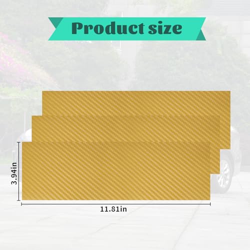 Image of Compatible with Carbon Fiber Vinyl Wrap 11.8 inch x 4 inch Chevy Bowtie Emblem Wrap Kit with Spatula and Cutter 3 Pcs Universal Logo Overlay Gold