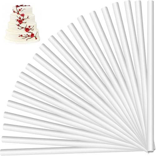 30 Stück Tortenstützstäbe – Kuchenstützen, aus Kunststoff, wiederverwendbar, stabil und langlebig, ideal für zweistöckige Torten, Kuchendekoration und Dessertzubereitung (30cm) 30 Stück Tortenstützstäbe – Kuchenstützen, aus Kunststoff, wiederverwendbar, stabil und langlebig, ideal für zweistöckige Torten, Kuchendekoration und Dessertzubereitung (30cm)