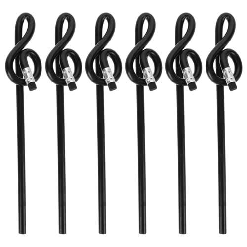 Lápices Zerodeko con nota musical, 6 piezas negro miniatura 1