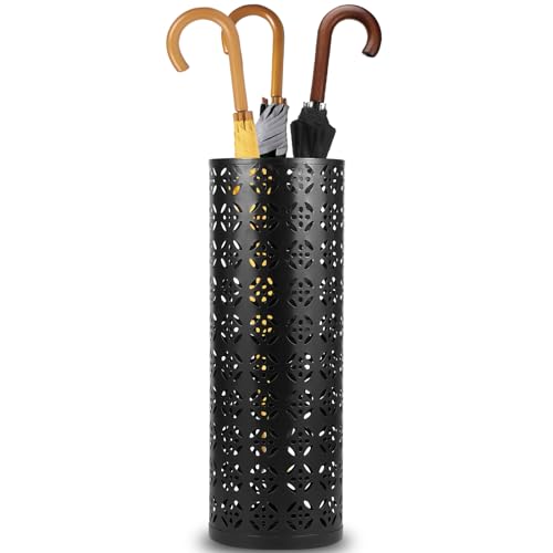 Schirmständer,Metall Regenschirmhalter für den Eingangsbereich,15×15×42 cm,Freistehender Regenschirm-Organisator Rain Collection,Runder Aufbewahrungsbehäl,Stöcke Walking Sticks Halter (Schwarz) Schirmständer,Metall Regenschirmhalter für den Eingangsbereich,15×15×42 cm,Freistehender Regenschirm-Organisator Rain Collection,Runder Aufbewahrungsbehäl,Stöcke Walking Sticks Halter (Schwarz)