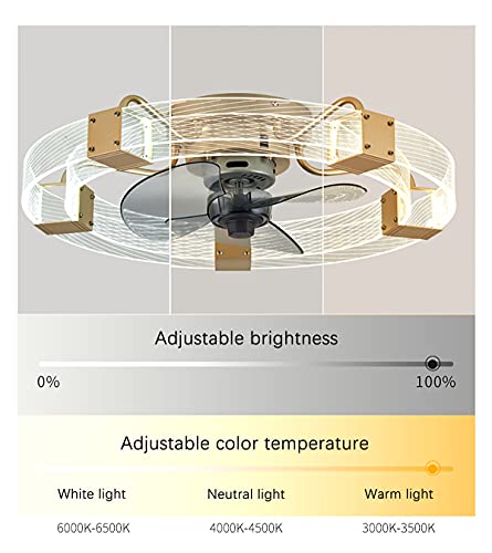 Ventilateur de plafond avec éclairage 50W et télécommande pour salon - 5