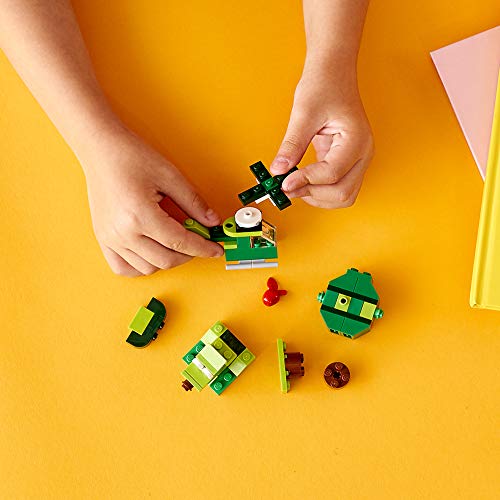LEGO Classic Creative Green Bricks 11007 Starter Set Building Kit with Bricks and Pieces to Inspire Imaginative Play, New 2020 (60 Pieces)