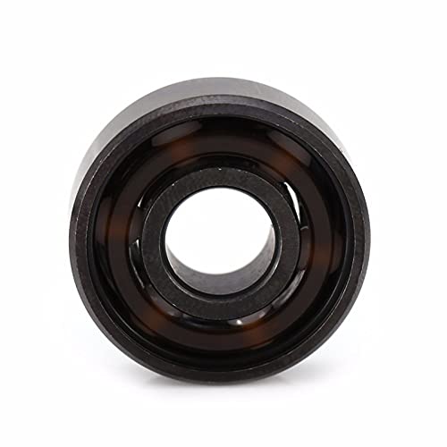 16 StüCk Keramik 608 Kugellager 8X22X7Mm ABEC-11 Hybrid 6 Weiß ZrO2 Kugeln Skateboard Lager Skating Inline Roller, Schwarz & weii