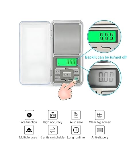 Image of GRAMTECHNOLOGY Digital Pocket Weighing Scale 200g x 0.01g Precision | Jewellery Scale | Weight Machine for Gold | Ideal for Goldsmith and Chemical Use 81 (pocket scale)