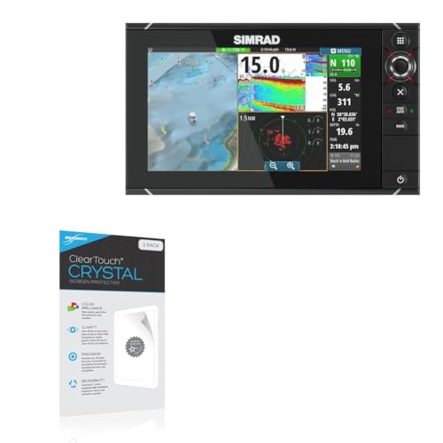 BoxWave Screen Protector Compatible with Simrad NSS Evo2 (9 in) - ClearTouch Crystal (2-Pack), HD Film Skin - Shields from Scratches