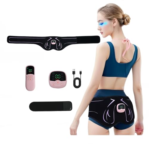 EMS - Cinturón de entrenamiento de cadera para mujer, con 10 modos, 30 niveles de intensidad, pantalla LED y mando a distancia, inalámbrico, ajustable, para levantamiento de glúteos y contorneado (110