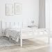 Tidyard Estructura de Cama Marco de Cama Individual/Doble Base para Colchón Cama con Somier Estructura de Madera Maciza Blanco 90x200 cm