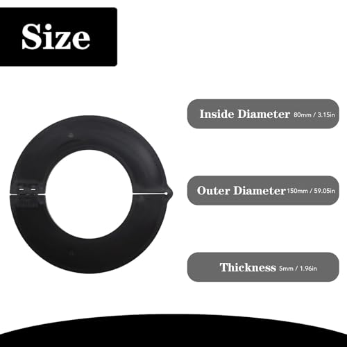 Image of 80mm Bucket Pin Shim Kit, Increase Greasing Intervals Dust Proof Engineering Plastic Replacement for Excavator, Designed for Bucket Ears, Fits Various Machines