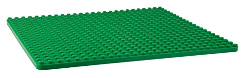 Strictly Briks Classic Big Briks Baseplate 100% Compatible With All Major Brands | Large Pegs For Toddlers | 13.75" X 16.25" Building Brick | Tight Fit Stackable Base Plate | Green #TOP2