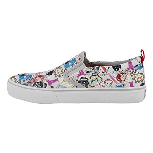 Skechers Women's Bobs Marley Jr Pop Life Slip On Sneaker Multi 7 Medium