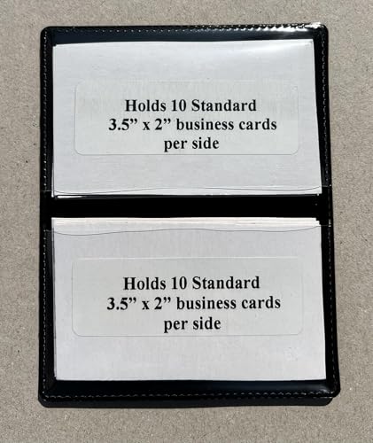 StoreSMART - Folding Business Card Holders - Pack of 1 - Polypropylene Plastic (RPP2915-BK-1) BLACK - (SINGLE PACK)