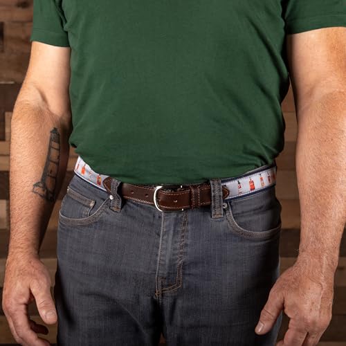 Bourbon & Whiskey Bottle Ribbon Club Belt - Belted Cow3