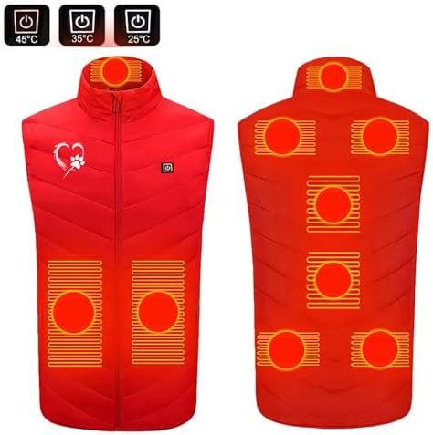 Gilet Chauffant Pour Femme Homme Veste éLectrique Usb Avec 9 Zones De Chauffage 3 Niveaux De Chaleur Sans Manche Doudoune LéGer Chaud Hiver Body Warmer Manteau Pour Moto Chasse RandonnéE Ski VéLo