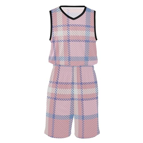 Maillot de basket enfant rose avec short tenue de sport basketball garçon fille